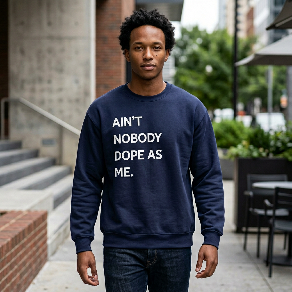 Ain't Nobody Dope As Me Sweatshirt | Hip Hop Crewneck Fleece | Confidence Streetwear | 5 Color Options