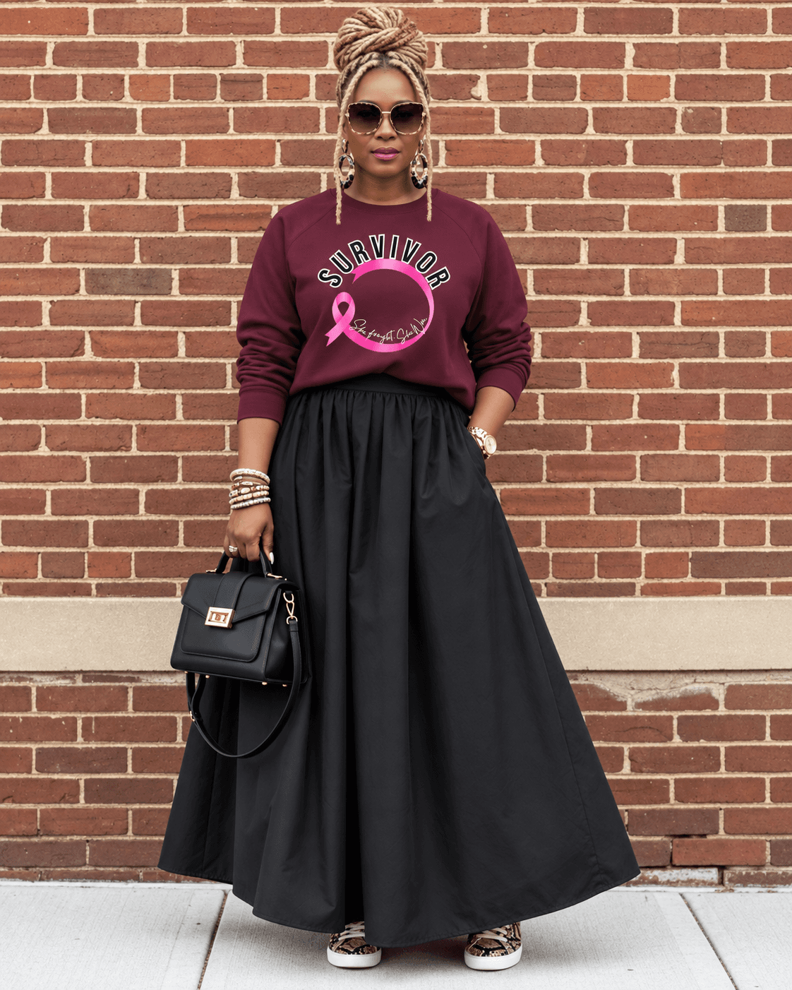 Breast Cancer Survivor Pink Ribbon Sweatshirt