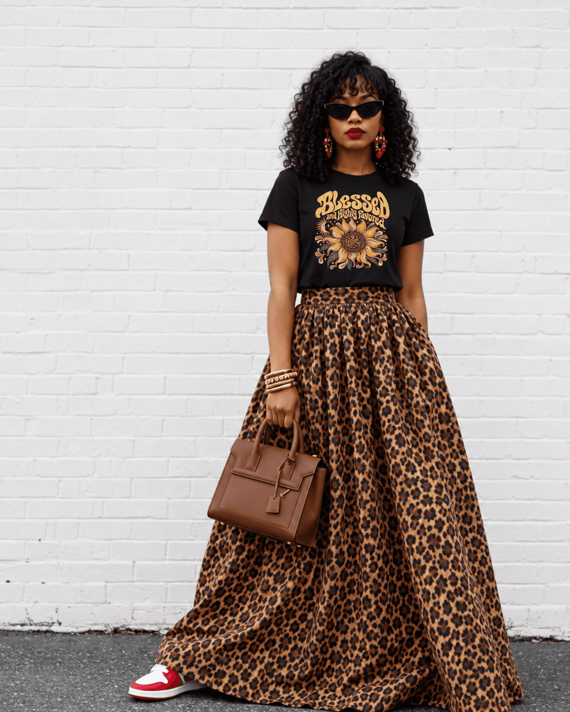 Blessed and Highly Favored Sunflower Tee