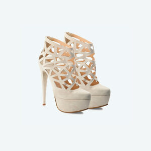 Nude Leather High Heels