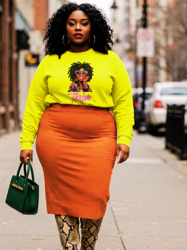 Afrocentric Thrive Sweatshirt | Black Women Empowerment