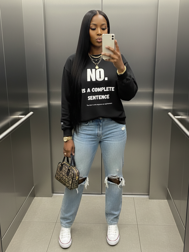 No Is A Complete Sentence Sweatshirt