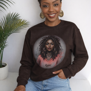 Rooted Sweatshirt for Black Women | Locs Natural Hair Graphic Crewneck | Melanin Pride Cozy Sweatshirt