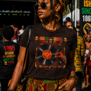 Afrocentric Turntable House Head T-Shirt
